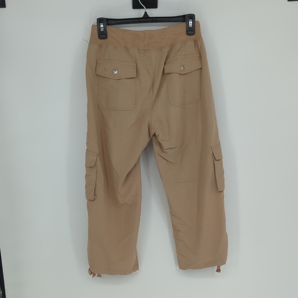 19979 Mofiz Cargo Track Jogger Capri Pant Tan size Medium y2k casual travel - Picture 2 of 10